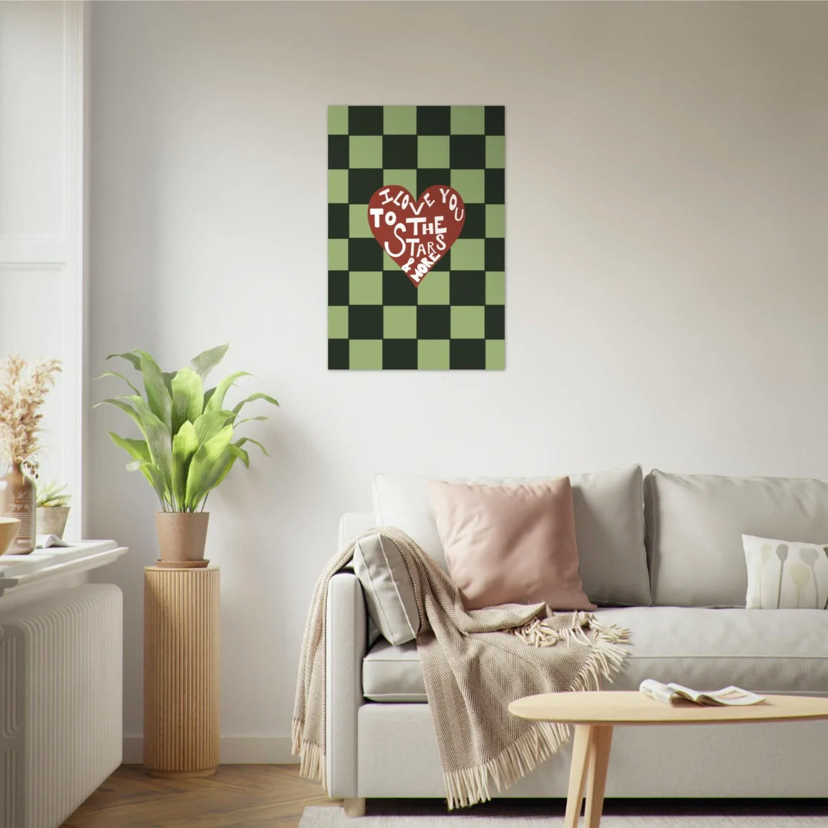 Affiche "I Love You" Verte