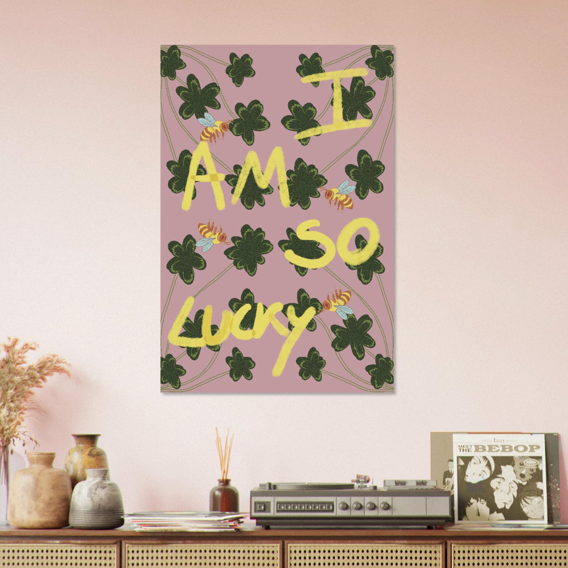 Affiche "So Lucky" Rose